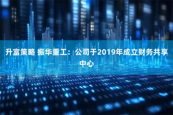 升富策略 振华重工：公司于2019年成立财务共享中心